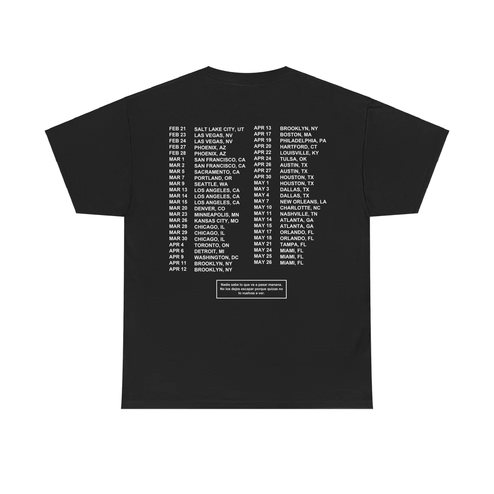 Most Wanted Tour - Gracias Por Nada Tour Dates Black Cotton Tee