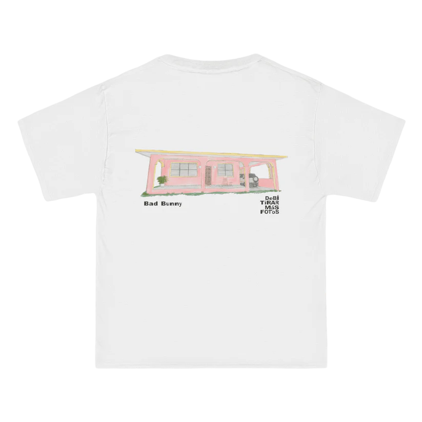 Bad Bunny Merch - DTFM White La Casita T-Shirt