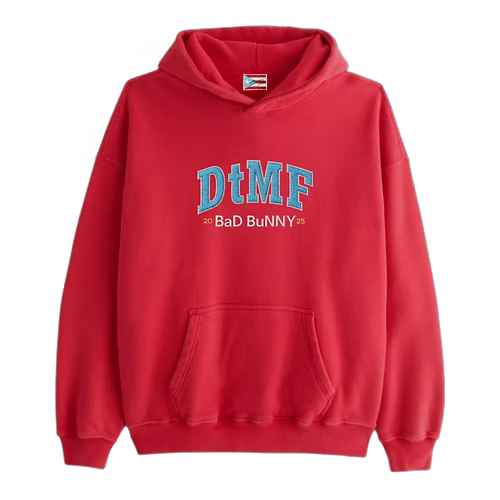 Bad Bunny DTMF Red Hoodie